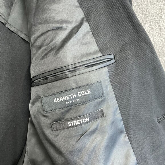 NEW Kenneth Cole Men's L Black Stretch Suit Jacket Blazer Unlined - Picture 7 of 12
